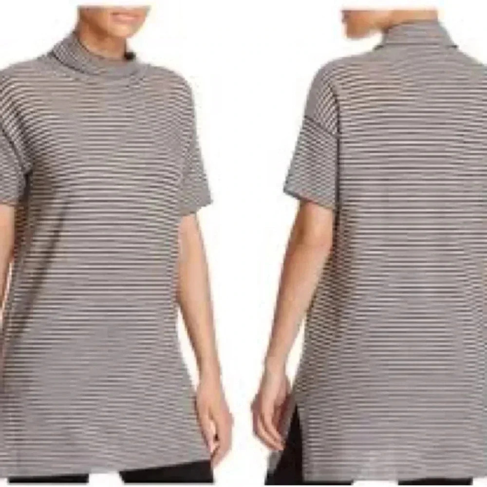 Eileen Fisher Merino Wool Striped Tunic Dress Size XS